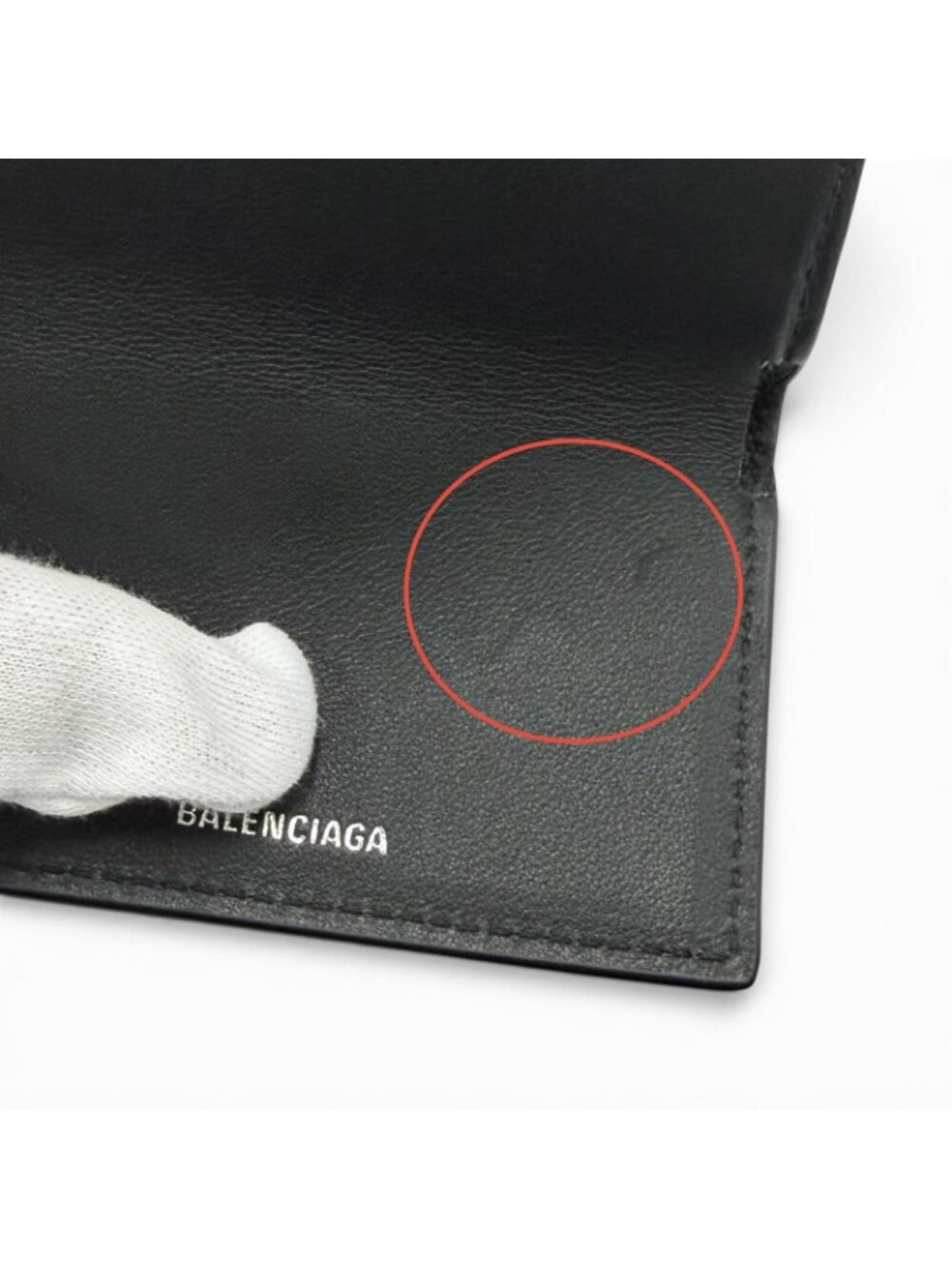 Balenciaga le Cagole Logo Leather Mini Wallet Trifold Black - Picture 12 of 12
